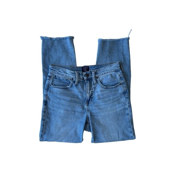 WOMEN'S J.CREW ESSENTIAL STRAIGHT LEG JEANS  #BF852 LIGHT WASH ALL-DAY STRECH - Picture 8 of 16